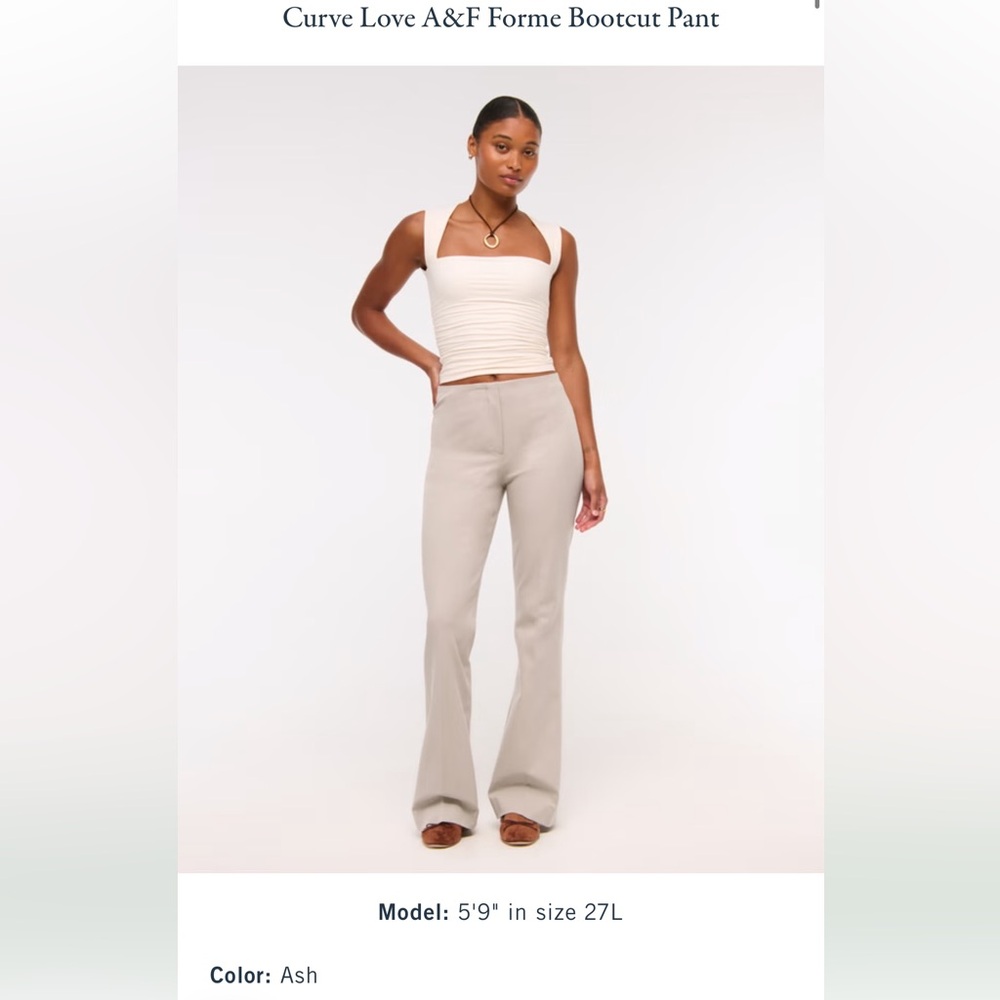 Abercrombie & Fitch Cream Flare Pants